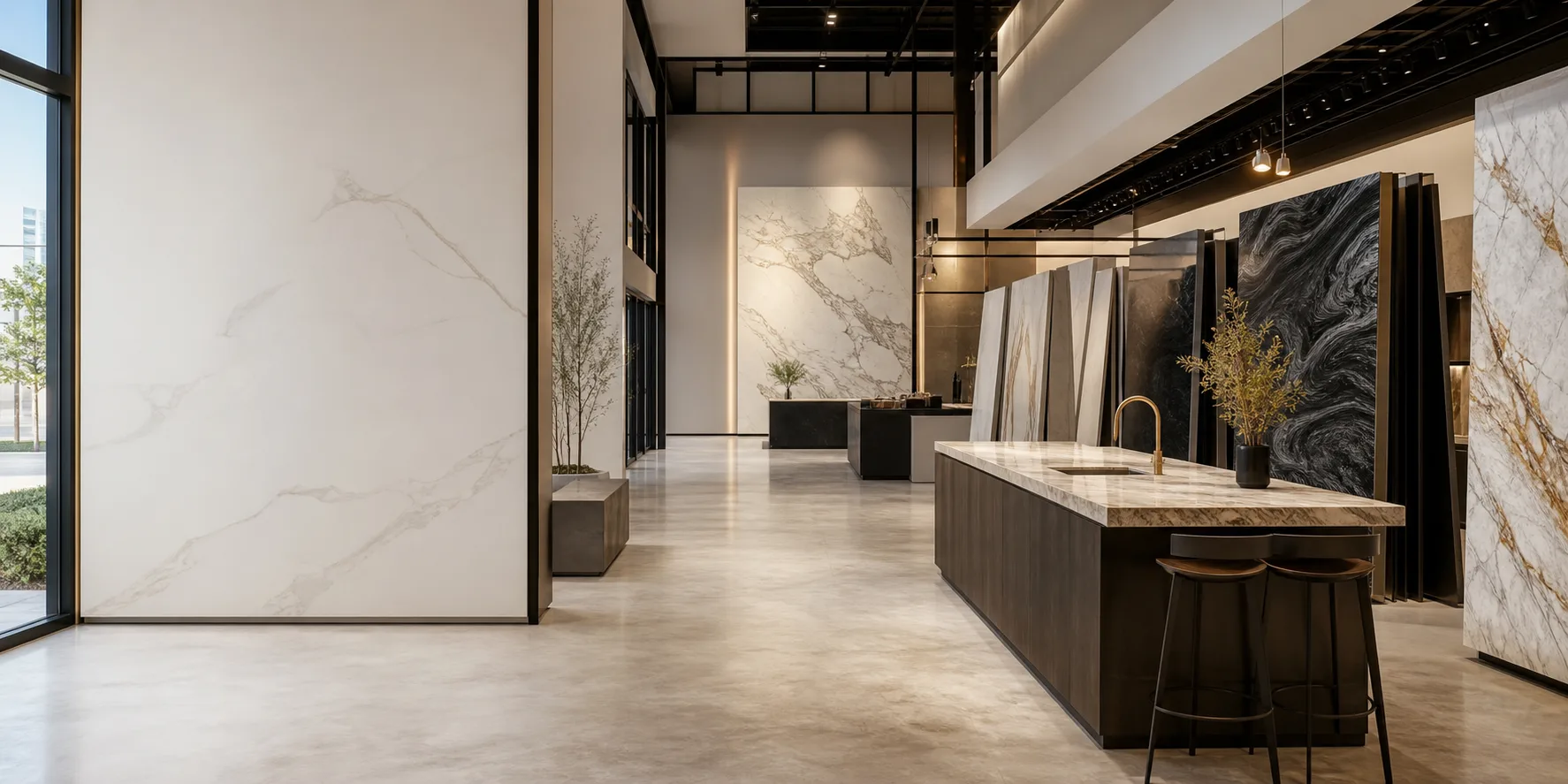 Prime Marble showroom and fabrication work